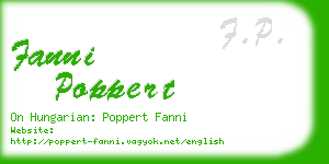 fanni poppert business card